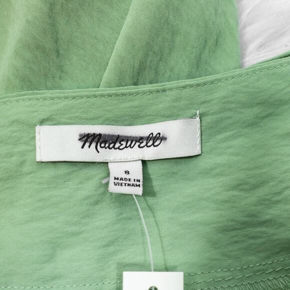 Madewell Green Cami Sleeveless Sweetheart A Line Slip Midi Dress Women Size 8 - Picture 9 of 11